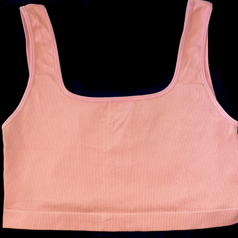 cute pink crop top/bra, new worn once